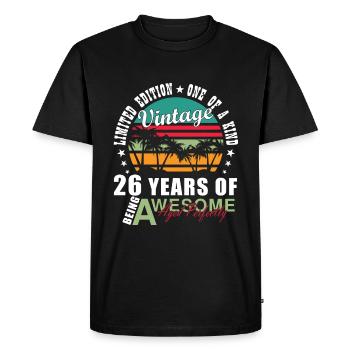 26 Birthday 26 years old 26 years old 26 years old - Men's Premium Organic T-Shirt - black - Front - Nico (187cm)