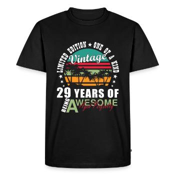 29th Birthday Finally 29 - Men's Premium Organic T-Shirt - black - Front - Nico (187cm)