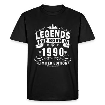 Légende depuis 1990 Né en 1990 Anniversaire 1990 - T-shirt Premium bio Homme - noir - Devant - Nico (187cm)