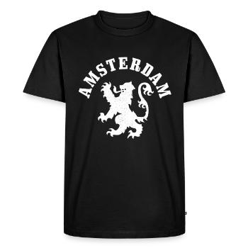 Amsterdam Pays-Bas Hollande Souvenir - T-shirt Premium bio Homme - noir - Devant - Nico (187cm)