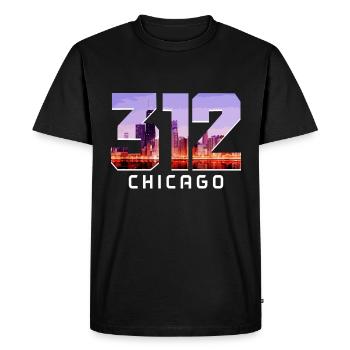 Chicago, Illinois, États-Unis - T-shirt Premium bio Homme - noir - Devant - Nico (187cm)