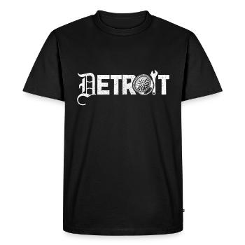 Detroit Michigan Motor City États-Unis Souvenir - T-shirt Premium bio Homme - noir - Devant - Nico (187cm)
