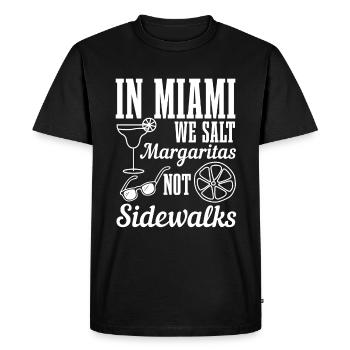 Miami, Florida, USA - Men's Premium Organic T-Shirt - black - Front - Nico (187cm)