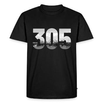 Miami, Florida, USA - Men's Premium Organic T-Shirt - black - Front - Nico (187cm)