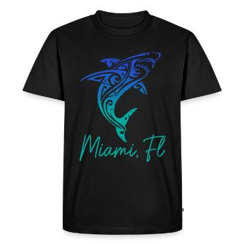 Miami, Florida, USA - Men's Premium Organic T-Shirt - black - Front - Nico (187cm)