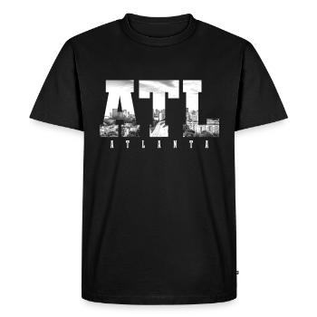 Atlanta, Géorgie - T-shirt Premium bio Homme - noir - Devant - Nico (187cm)