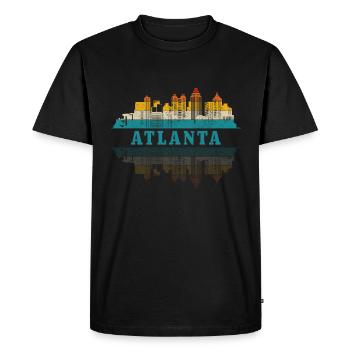 Atlanta, Géorgie - T-shirt Premium bio Homme - noir - Devant - Nico (187cm)