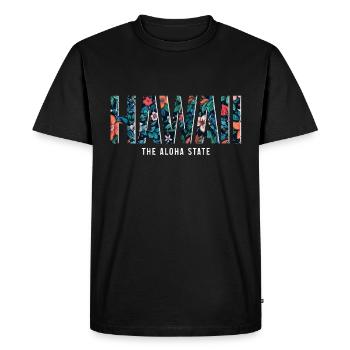 Hawaï Aloha Souvenir hawaïen - T-shirt Premium bio Homme - noir - Devant - Nico (187cm)