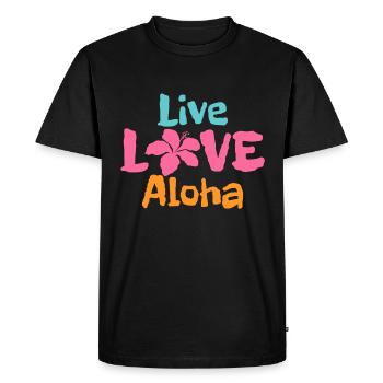 Hawaï Aloha Souvenir hawaïen - T-shirt Premium bio Homme - noir - Devant - Nico (187cm)