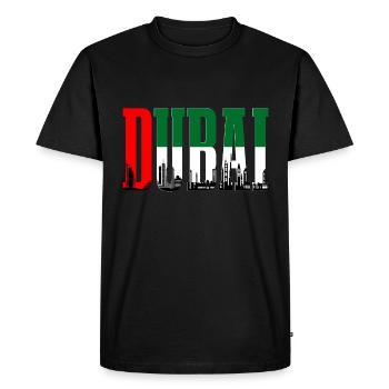 Dubai Skyline UAE Souvenir - Men's Premium Organic T-Shirt - black - Front - Nico (187cm)
