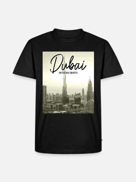 Dubai Skyline UAE Souvenir - Men's Premium Organic T-Shirt - black