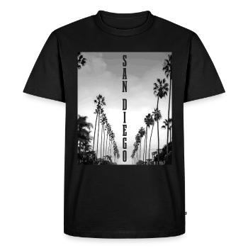 San Diego Californie Vintage Souvenir - T-shirt Premium bio Homme - noir - Devant - Nico (187cm)
