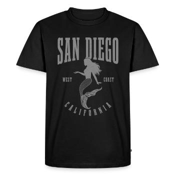 San Diego Californie Vintage Souvenir - T-shirt Premium bio Homme - noir - Devant - Nico (187cm)