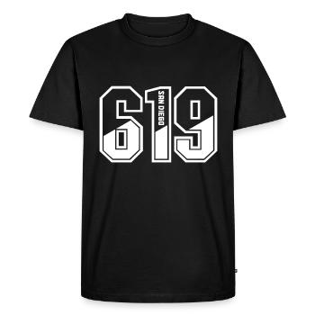 San Diego Californie Vintage Souvenir - T-shirt Premium bio Homme - noir - Devant - Nico (187cm)