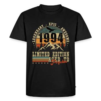 1994 30e anniversaire Vintage 1994 Années 30 - T-shirt Premium bio Homme - noir - Devant - Nico (187cm)