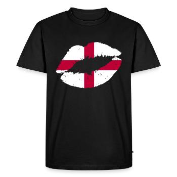 Drapeau de l’Angleterre Royaume-Uni Souvenir cadeau - T-shirt Premium bio Homme - noir - Devant - Nico (187cm)