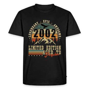 Birthday 22 years best of 2002 Gift 2002 - Men's Premium Organic T-Shirt - black - Front - Nico (187cm)
