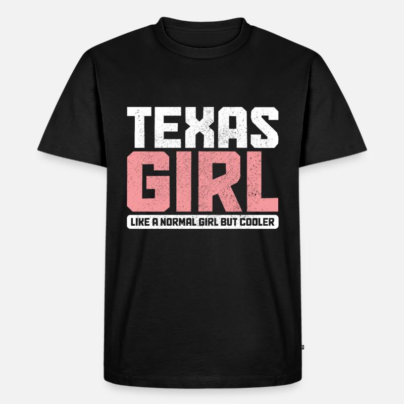 Texas - Männer Premium Bio T-Shirt - Schwarz