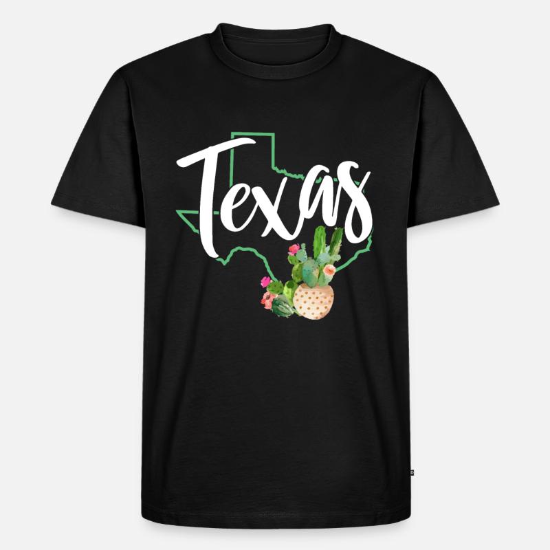 Texas - Männer Premium Bio T-Shirt - Schwarz