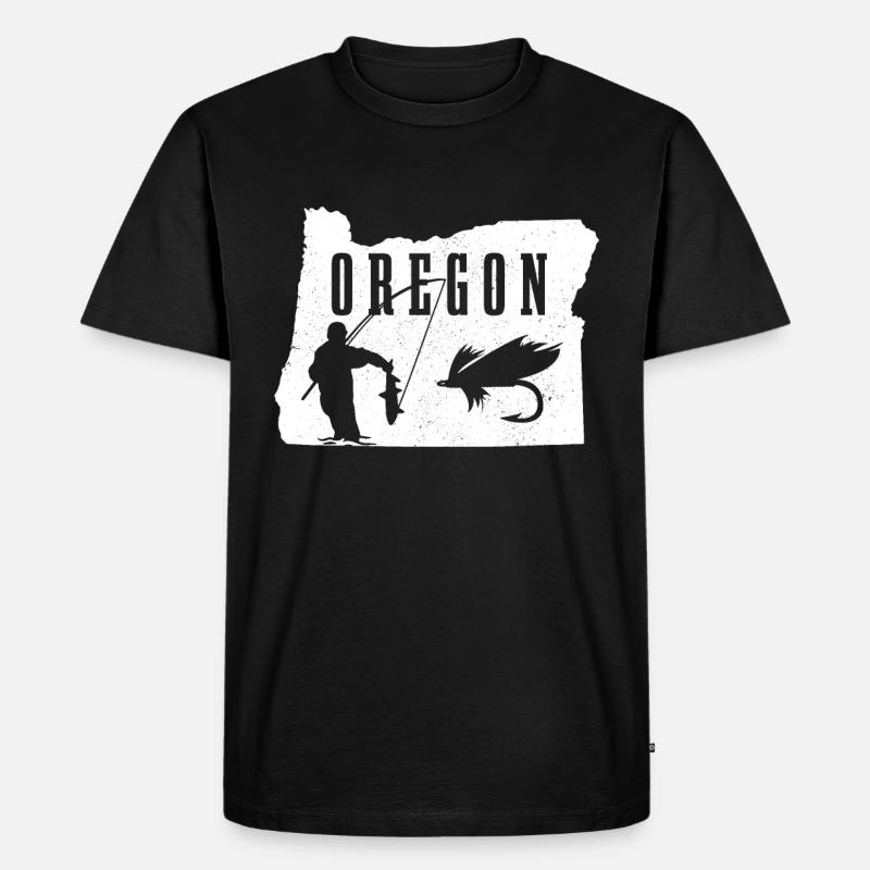 Oregon - Männer Premium Bio T-Shirt - Schwarz