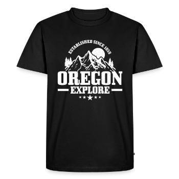 Oregon - T-shirt Premium bio Homme - noir - Devant - Nico (187cm)