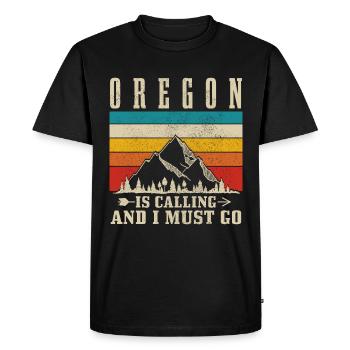 Oregon - T-shirt Premium bio Homme - noir - Devant - Nico (187cm)
