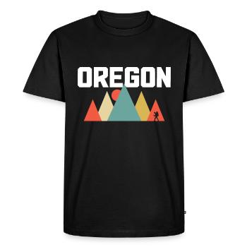 Oregon - T-shirt Premium bio Homme - noir - Devant - Nico (187cm)