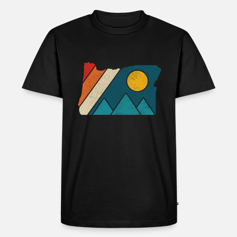 Oregon - Männer Premium Bio T-Shirt - Schwarz