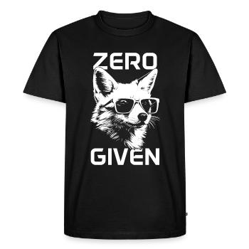 Fox Zero Fox Donné Drôle - T-shirt Premium bio Homme - noir - Devant - Nico (187cm)