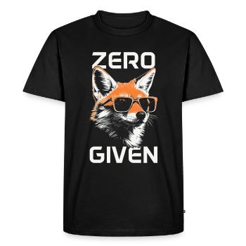 Fox Zero Fox Donné Drôle - T-shirt Premium bio Homme - noir - Devant - Nico (187cm)