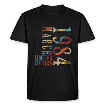 March 1984 March Jubilee March 1984 - Men's Premium Organic T-Shirt - black - Front - Nico (187cm)