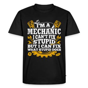 Tuning Amateurs de voitures Réparation Voitures Mécanicien D - T-shirt Premium bio Homme - noir - Devant - Nico (187cm)