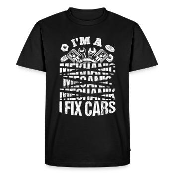 Tuning Amateurs de voitures Réparation Voitures Mécanicien D - T-shirt Premium bio Homme - noir - Devant - Nico (187cm)