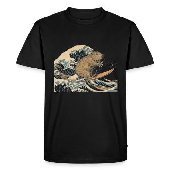 Capybara drôle cadeau - T-shirt Premium bio Homme - noir - Devant - Nico (187cm)