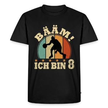Basketball Kinder 8 Geburtstag 8 Jahre Sport - Männer Premium Bio T-Shirt - Schwarz - Vorne - Nico (187cm)