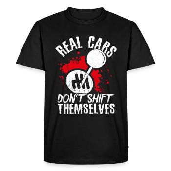 Les vraies voitures ne s’allument pas avec les outils d’auto-utilisation G - T-shirt Premium bio Homme - noir - Devant - Nico (187cm)