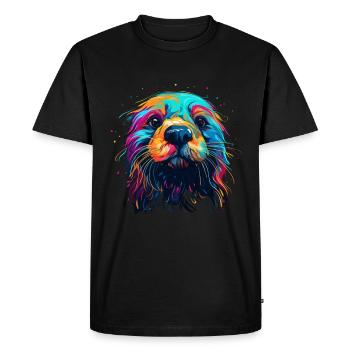 Loutre drôle cadeau - T-shirt Premium bio Homme - noir - Devant - Nico (187cm)