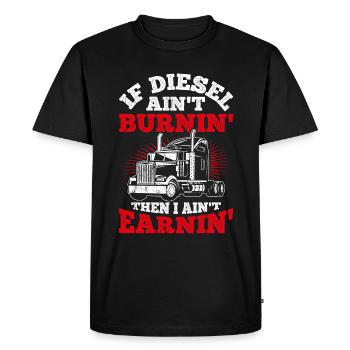 Camion Diesel Autoroute Meilleur Travail Argent Camionneur Camion - T-shirt Premium bio Homme - noir - Devant - Nico (187cm)