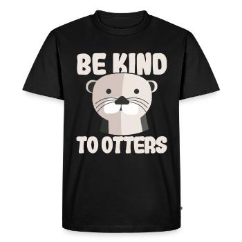 Être enfant loutre drôle cadeau - T-shirt Premium bio Homme - noir - Devant - Nico (187cm)
