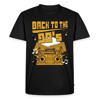 90's nineties vintage - Men's Premium Organic T-Shirt - black - Front - Nico (187cm)