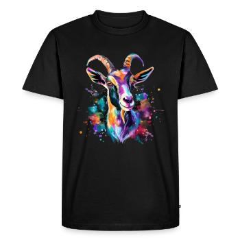 Cadeau de chèvre - T-shirt Premium bio Homme - noir - Devant - Nico (187cm)