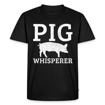 Pig Funny Farmer Farmer Gift - Men's Premium Organic T-Shirt - black - Front - Nico (187cm)