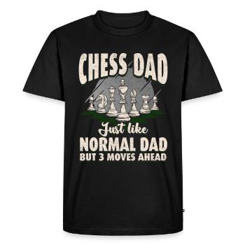 Chess Dad Jeu de société Figurines Chess Dad - T-shirt Premium bio Homme - noir - Devant - Nico (187cm)