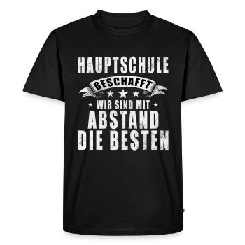 Certificat de fin d’études secondaires - Certificat de fin d’études secondaires 2024 - T-shirt Premium bio Homme - noir - Devant - Nico (187cm)