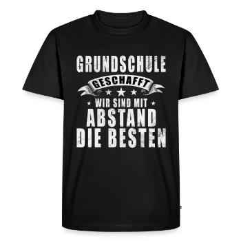 Cadeau de fin d’études de l’école primaire - T-shirt Premium bio Homme - noir - Devant - Nico (187cm)