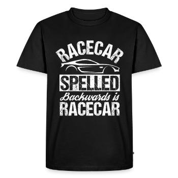 voiture de course orthographié à l’envers est voiture de course tuner voiture l - T-shirt Premium bio Homme - noir - Devant - Nico (187cm)