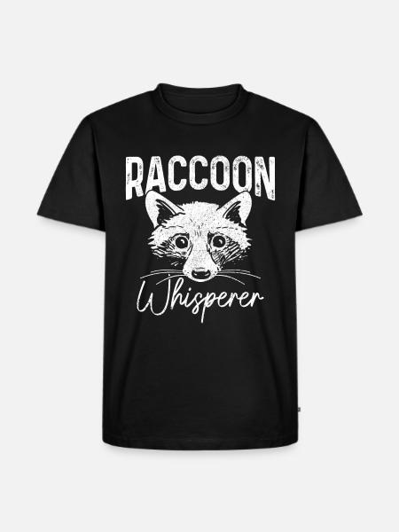 Raccoon Funny Gift - Men's Premium Organic T-Shirt - black