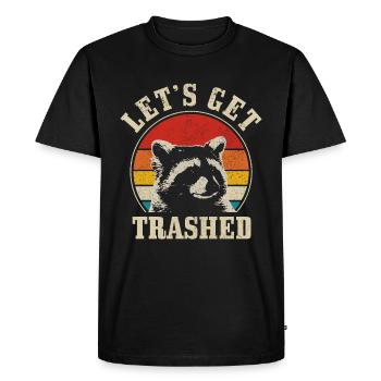 Raccoon Funny Gift - Men's Premium Organic T-Shirt - black - Front - Nico (187cm)