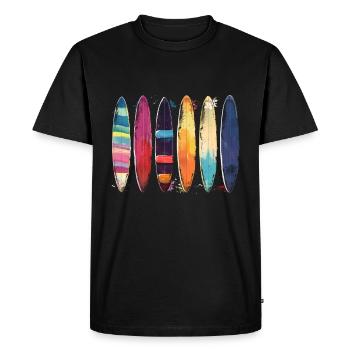 Surfing Vintage surfeur cadeau - T-shirt Premium bio Homme - noir - Devant - Nico (187cm)