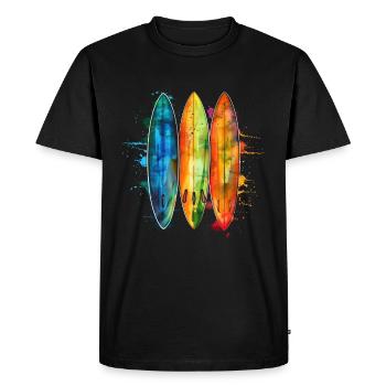 Surfing Vintage surfeur cadeau - T-shirt Premium bio Homme - noir - Devant - Nico (187cm)